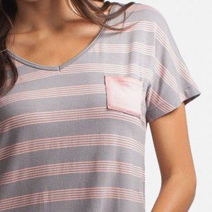 SO SOFT bamboo pink/gray Cariloha night dress